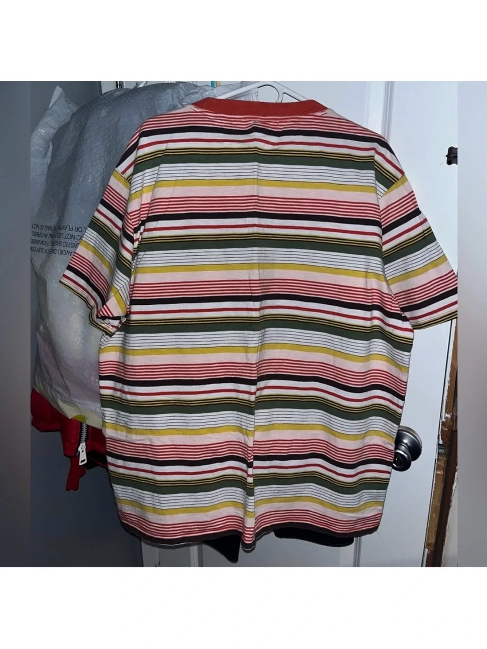 Retro GUESS Originals Short Sleeve T Shirt With Horizontal Stripes Men’s Size XL - Picture 6 of 6
